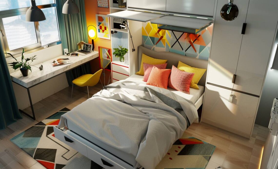 Jak urządzić sypialnię w kawalerce z wielofunkcyjnym łóżkiem