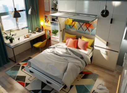Jak urządzić sypialnię w kawalerce z wielofunkcyjnym łóżkiem