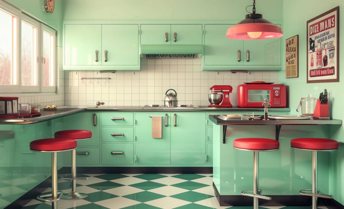 10 inspiracji na urządzenie kuchni w stylu retro w małym mieszkaniu