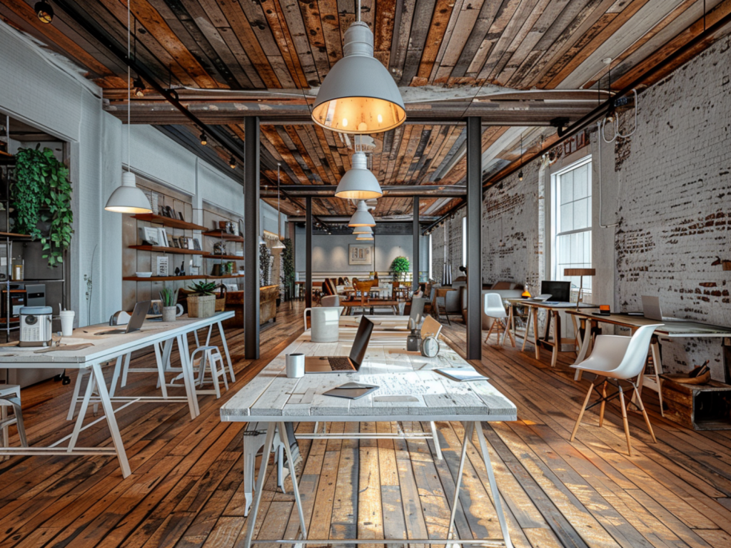 Jak urządzić coworking w stylu rustykalnym z nowoczesnymi meblami