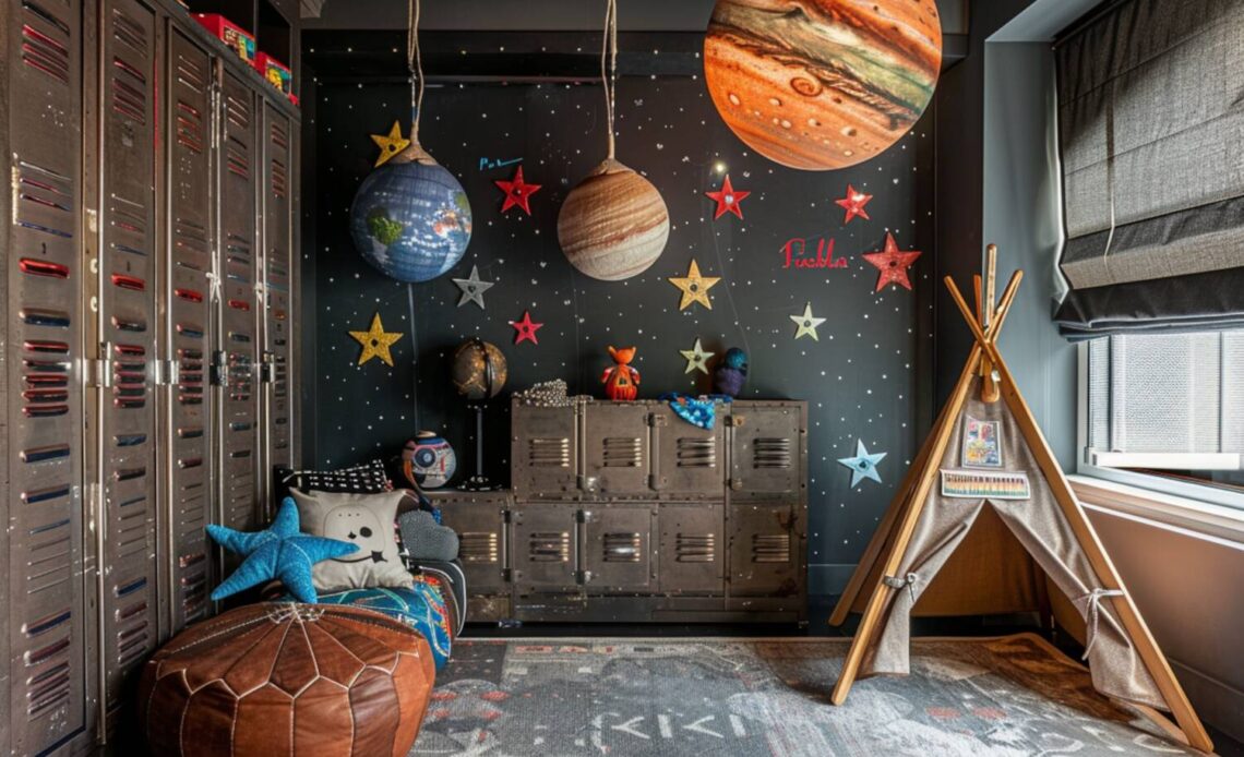 Jak urządzić pokój dziecięcy z motywem kosmosu w stylu industrialnym