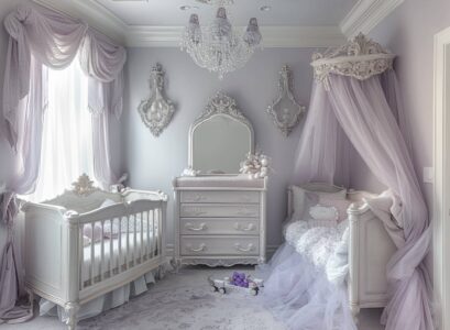Jak wybrać meble do pokoju niemowlaka w stylu glamour