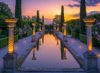 Jakie lampy ogrodowe najlepiej sprawdzą się w przestrzeniach nad oczkami wodnymi w stylu klasycznym