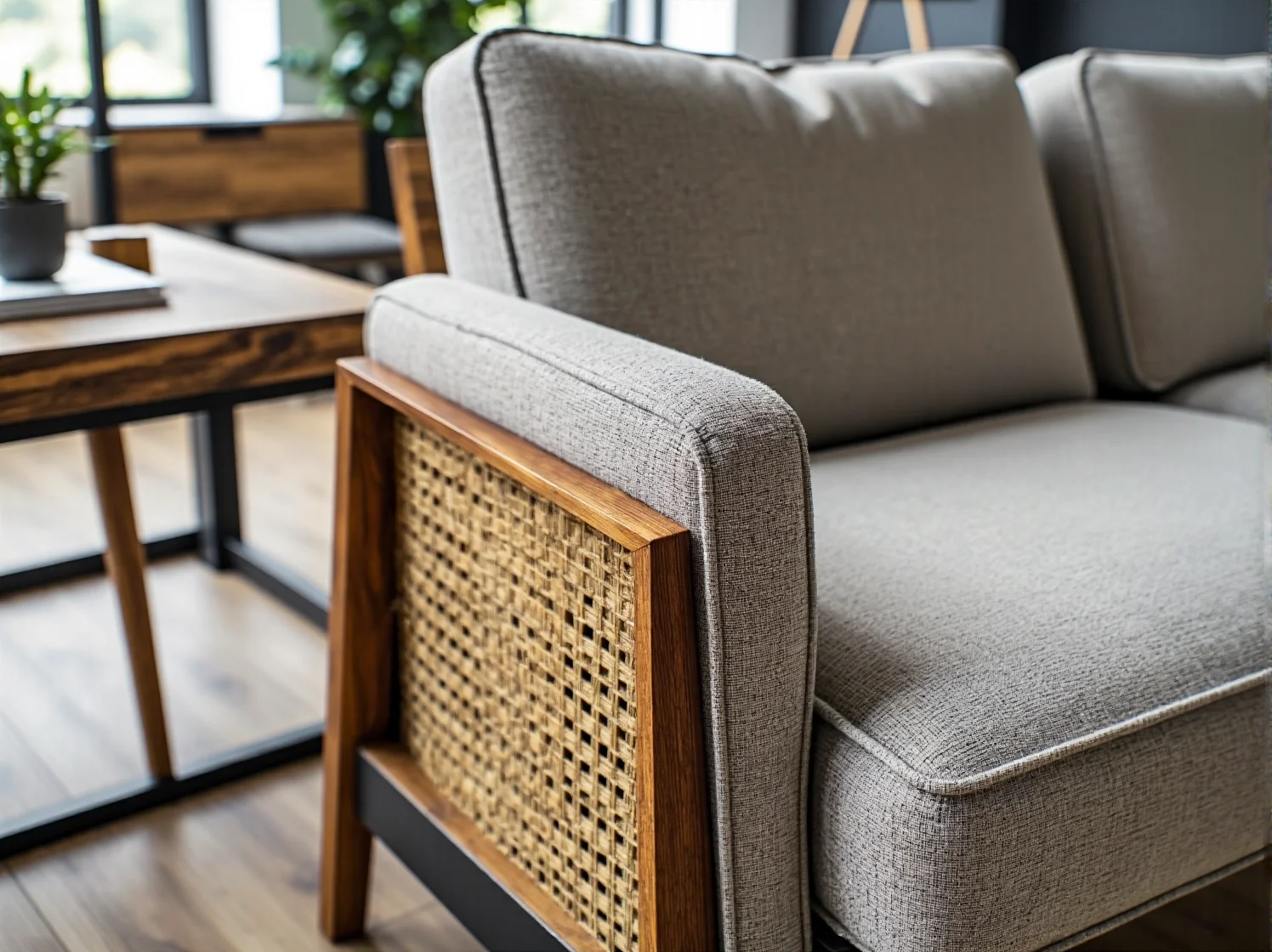 Kącik zabaw z miękkimi, interaktywnymi pufami i bezpiecznymi meblami dla najmłodszych.