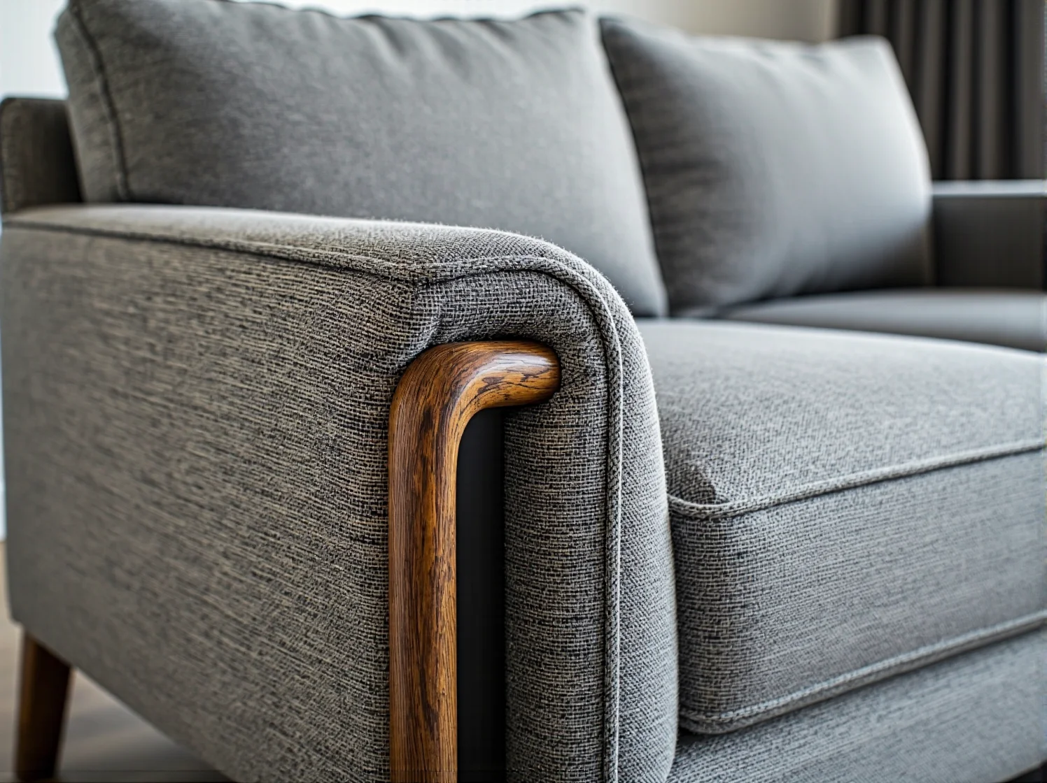 Designerska sofa skandynawska łącząca funkcjonalność i minimalizm w aranżacji wnętrza.