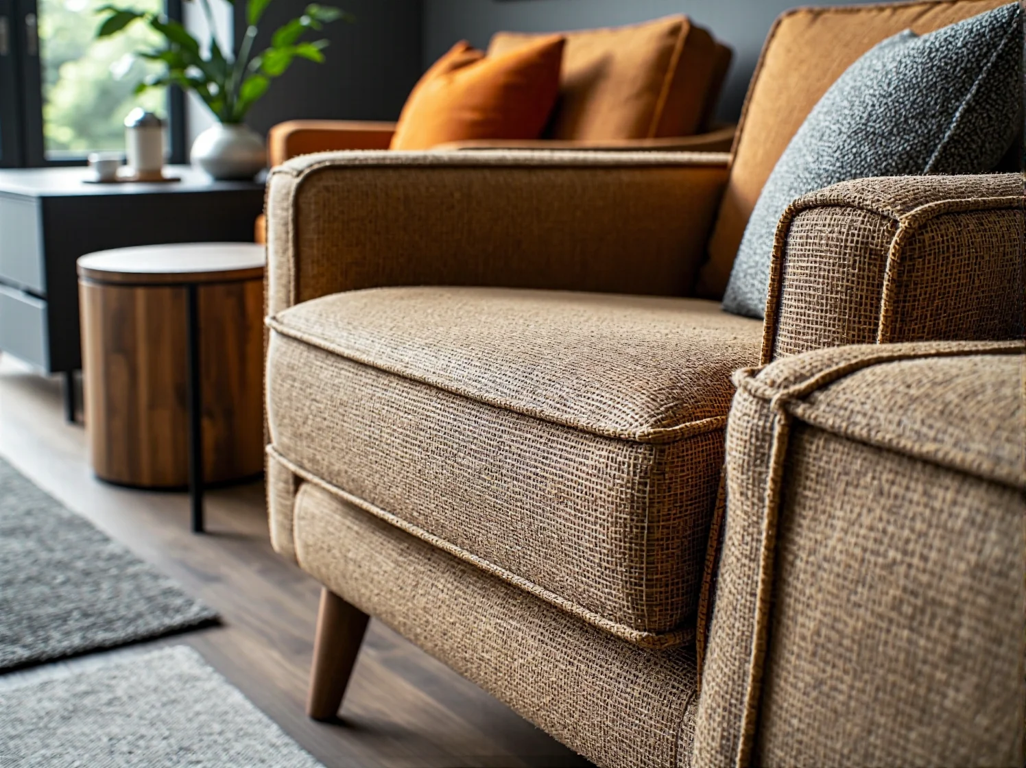 Klimatyczne oświetlenie w jasnym wnętrzu otwartej kuchni skandynawskiej.