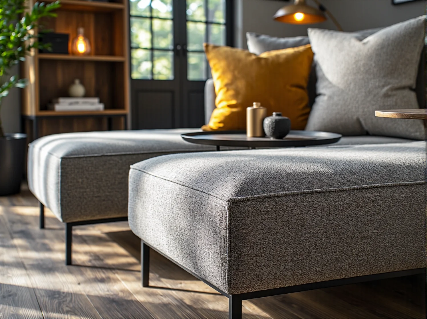 Kryształowe lampy LED oświetlające wieczorny taras w stylu glamour