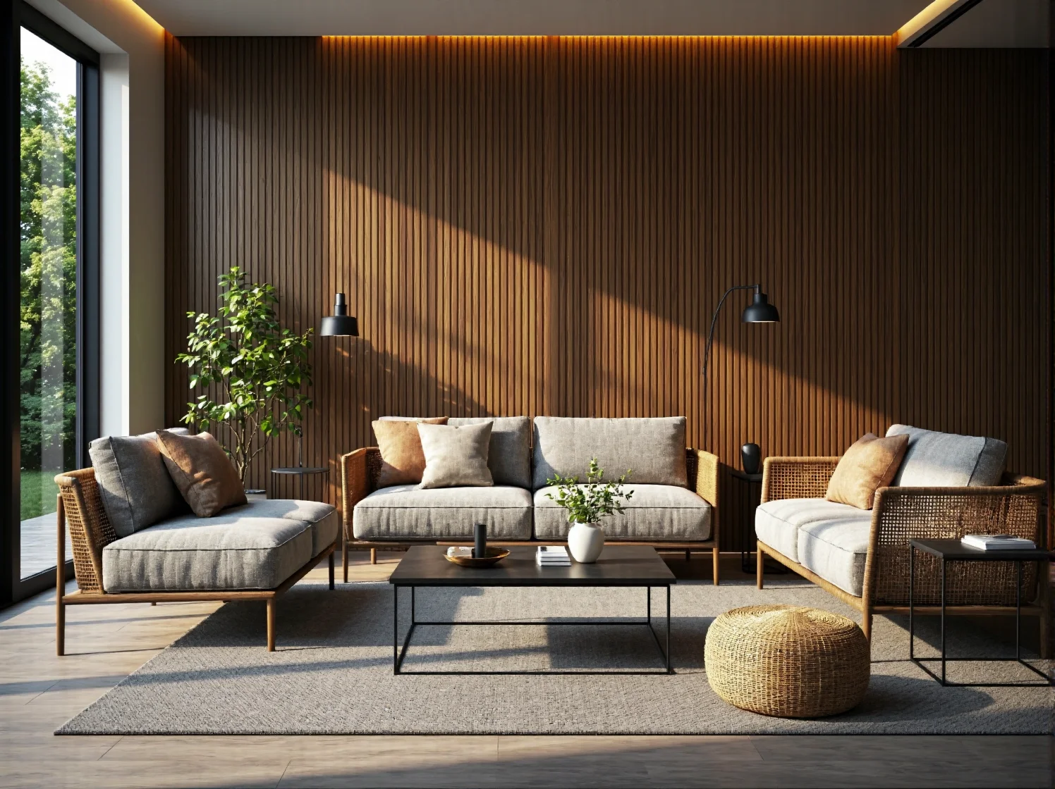 Zewnętrzne oświetlenie solarne tarasu przy basenie