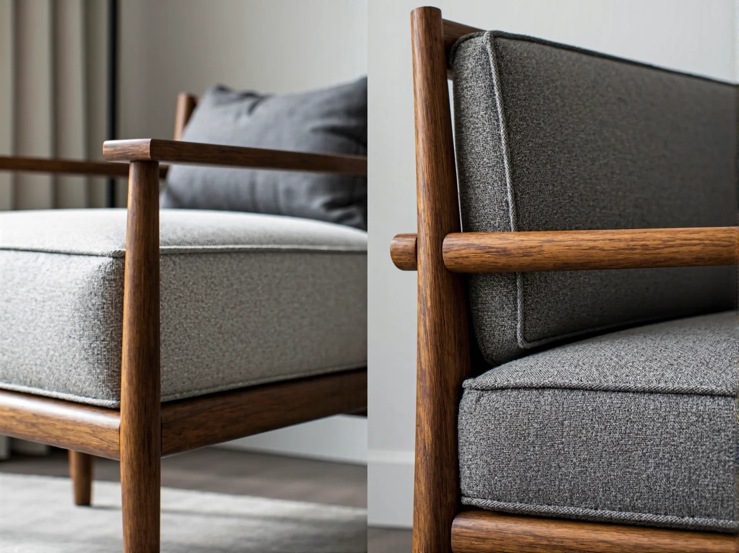 Przytulna sypialnia scandi z jasną pościelą i roślinami.