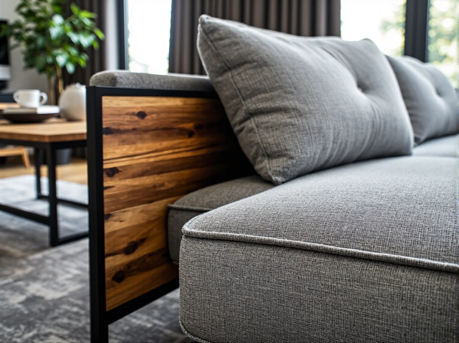 Sprytne meble wielofunkcyjne: sofa narożna z pojemnikiem na pościel w kawalerce.