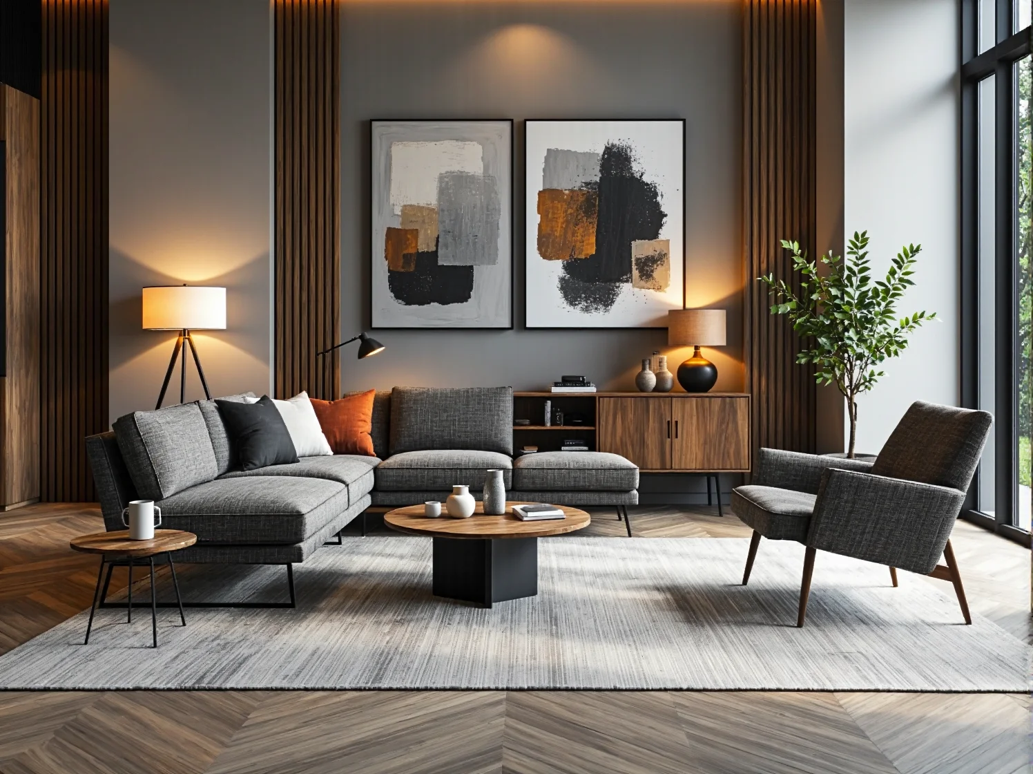 Rozkładana kanapa w małym salonie, optymalne wykorzystanie przestrzeni w kawalerce.